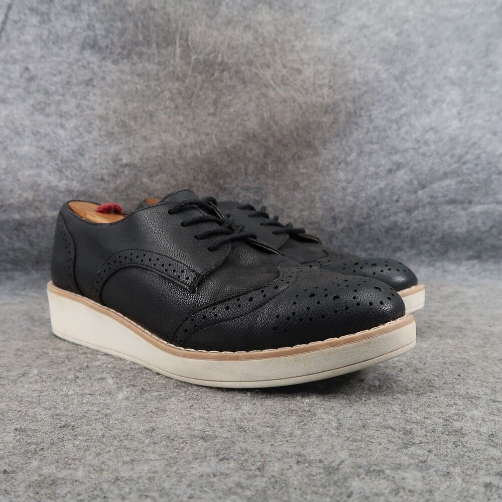 Fergalicious Shoes Womens 6 Oxford Wingtip Derby Classic Wedge Everest Lace Up